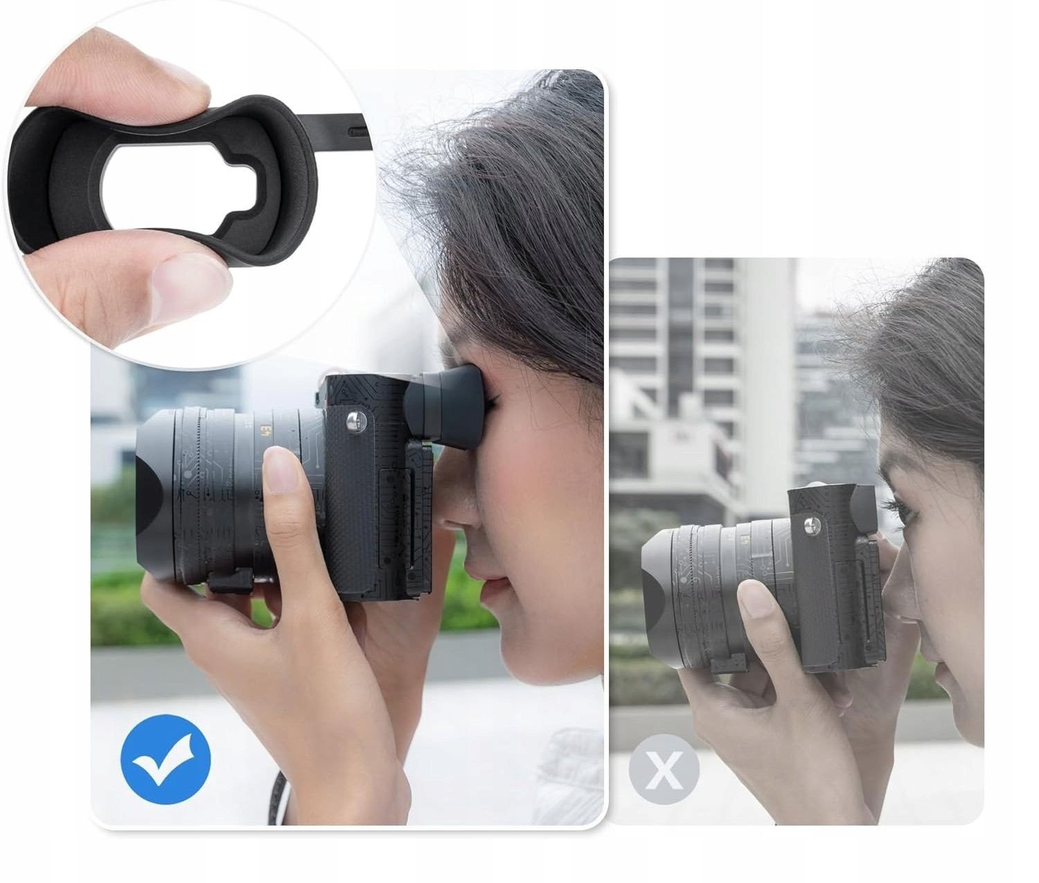 Санка на видо-барач JJC EL Q3 за Leica Q3, издолжена, црна