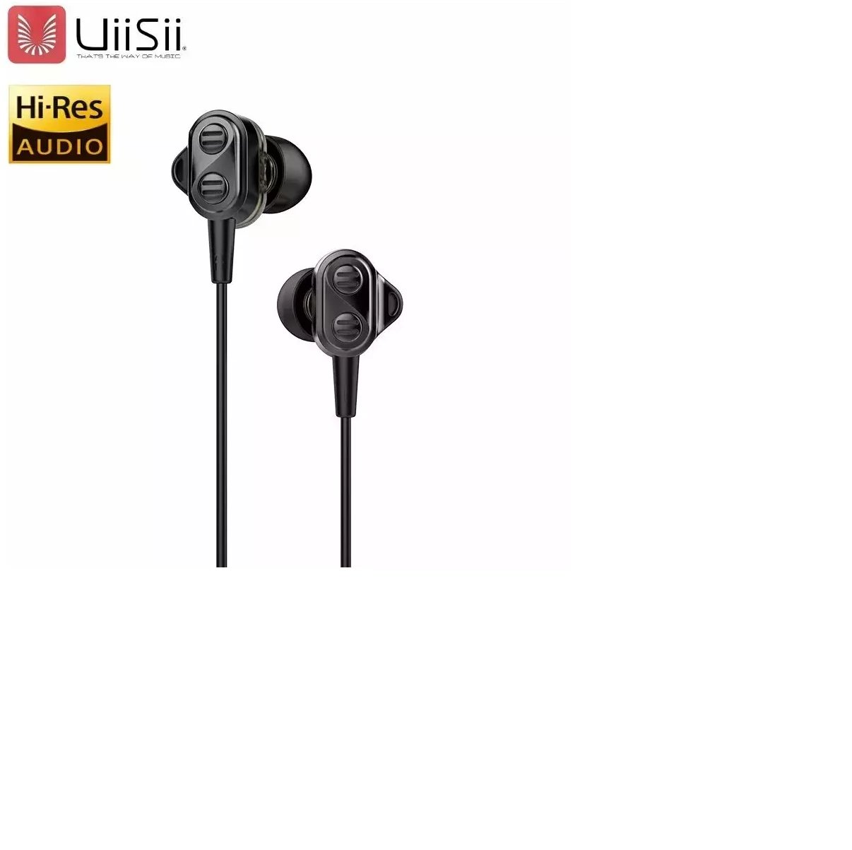 Жичани слушалки UiiSii IT-DT800, Hi-Res Audio, микрофон 3.5mm, бели