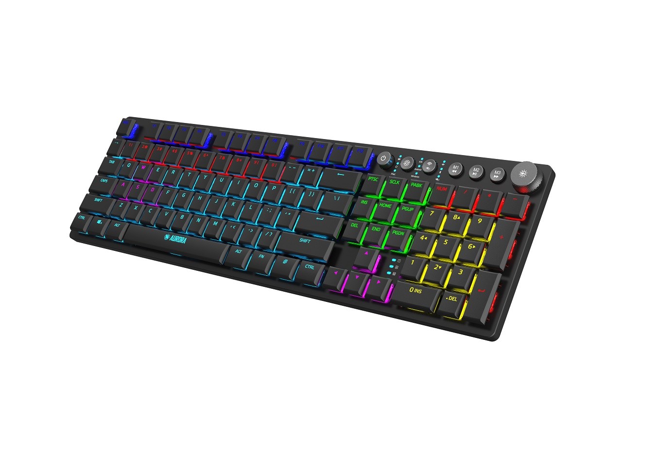 Tastierë mekanike universale iBOX AURORA K-6, RF Wireless + Bluetooth, RGB, e zezë