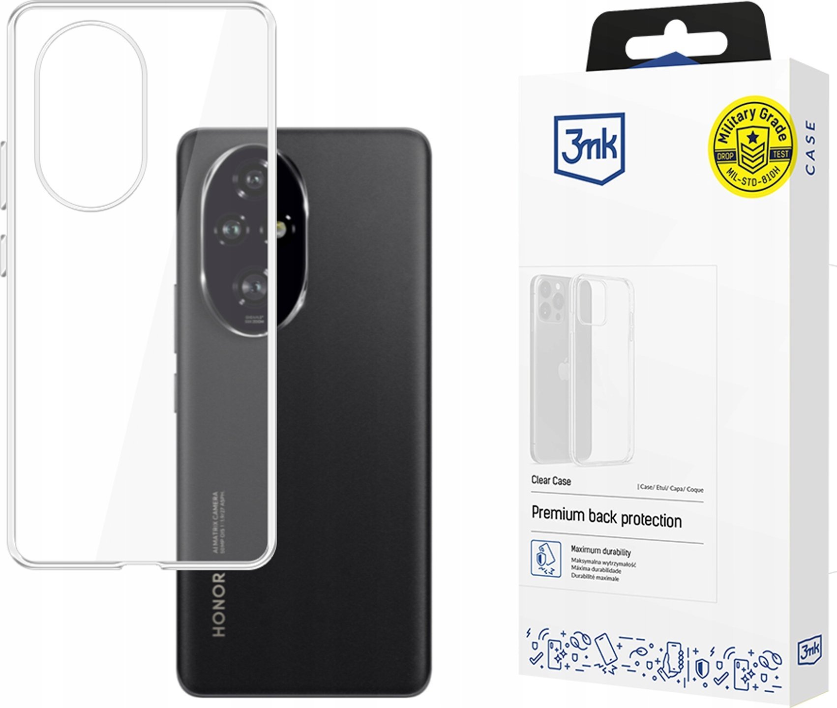 Mbulesë telefoni 3mk Clear Case për Huawei Honor 200 Pro, transparente