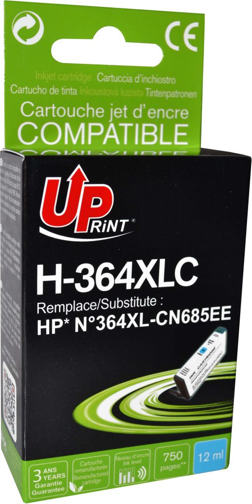 Ngjyrë për printer UPrint H-364XLC/ CB323EE, cyan
