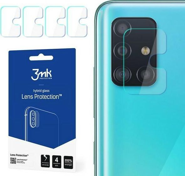 Lente mbrojtëse për celular 3MK për Samsung Galaxy A51 5G, 4 copë