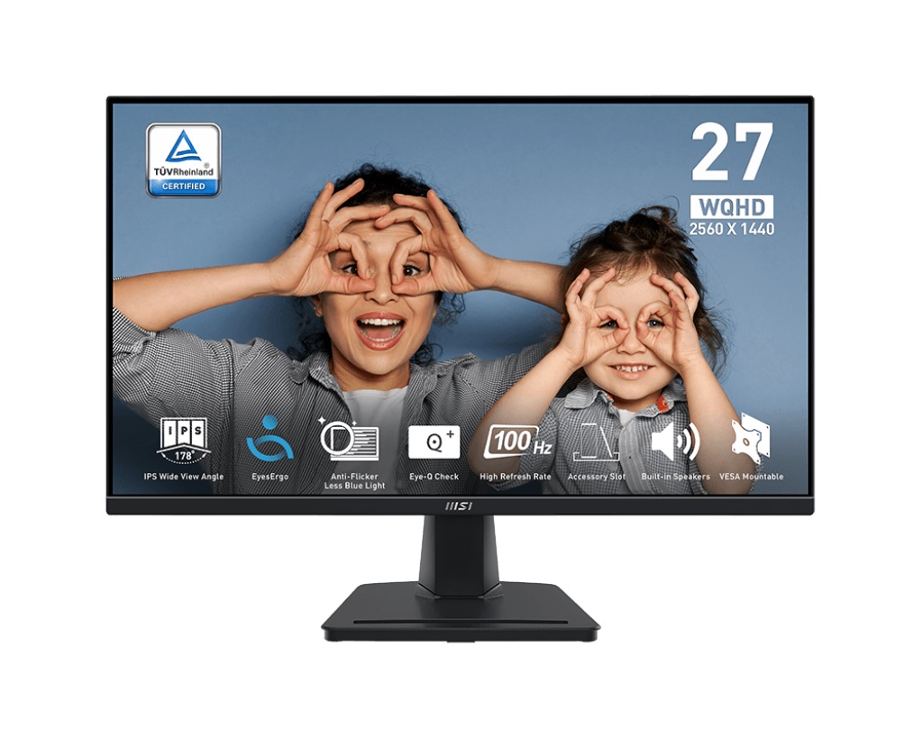 Monitor MSI PRO MP275Q, 27" WQHD, 100Hz, e zezë