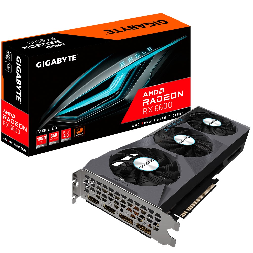 Kartë grafike GIGABYTE AMD Radeon RX 6600, 8 GB GDDR6