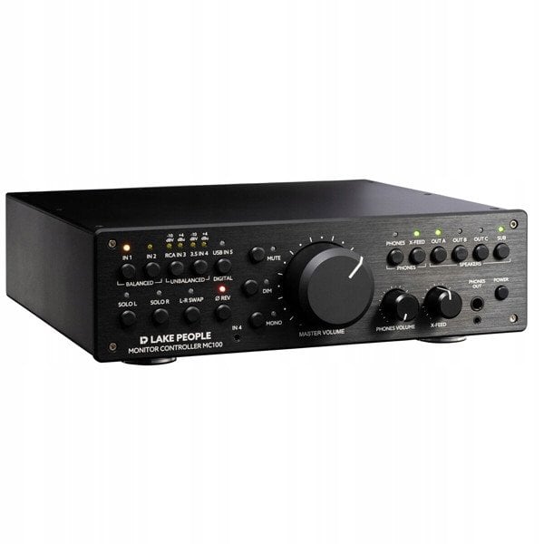 Përforcues zëri Lake People LP-MC100-U, USB, dalje për nënbas, i zi