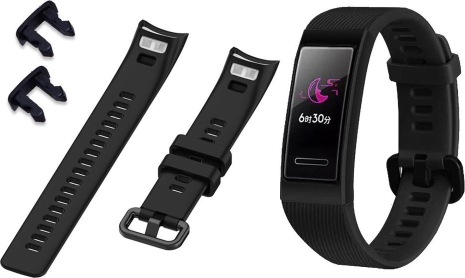 Rrip silikoni Strado për Huawei Band 3/4 PRO, i zi
