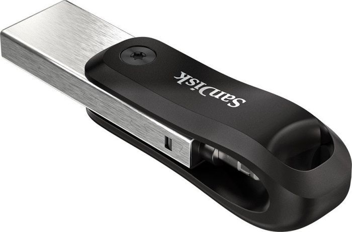 USB SanDisk iXpand Go, 256GB, Lightning dhe USB 3.2, zi argjend