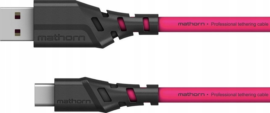 Кабел tethering Mathorn MTC-200, USB A во USB C, 2m, магента