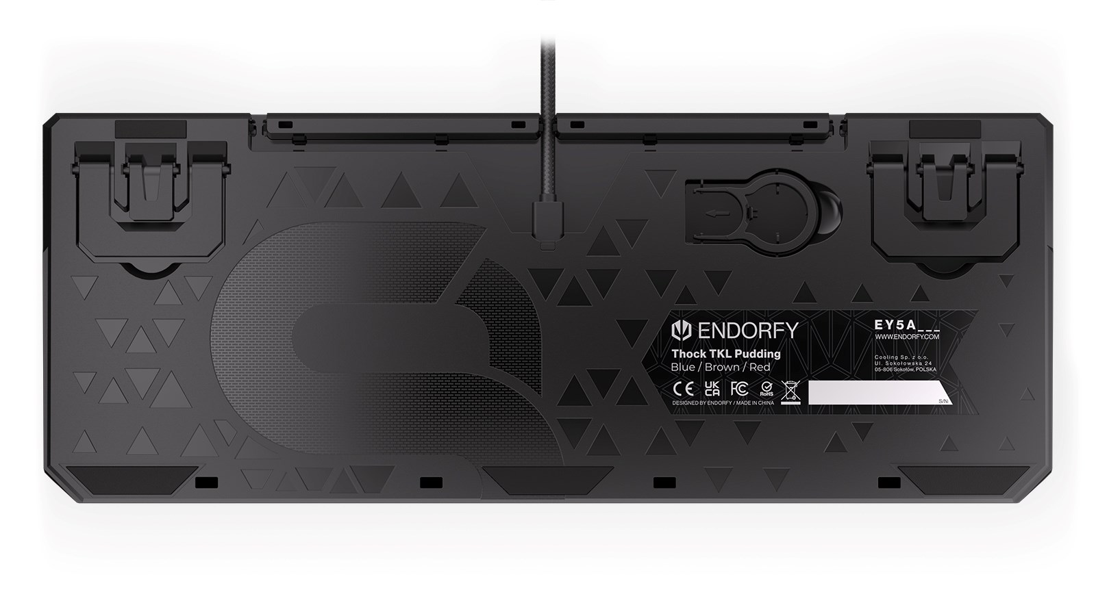 Tastierë mekanike Gaming Endorfy THOCK TKL PUD, USB, Kailh Blue, RGB