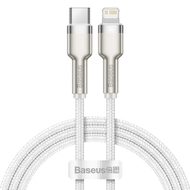 Kabllo Baseus, USB-C / Lightning, 1 m, e bardhë