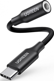Adapter audio Ugreen AV161, USB C në 3.5mm, DAC, i zi