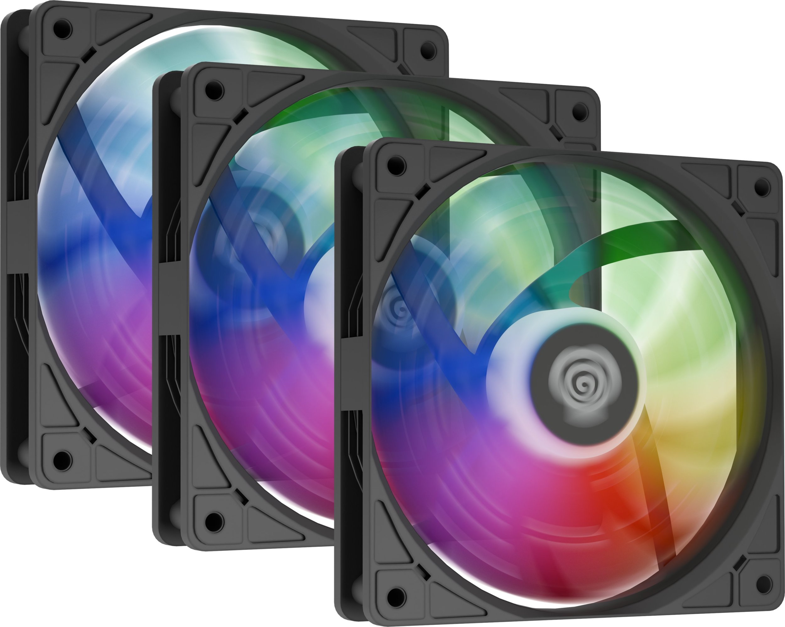 Set ventilatorësh Natec Genesis Oxal 120, 3x 120mm, ARGB, i zi