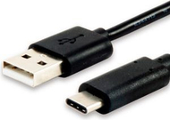 Kabllo USB Equip, USB-A -USB-C, 1m, e zezë