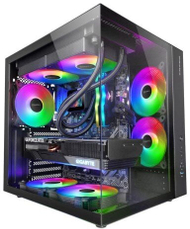 Куќиште гејминг Mars Gaming MCV-ONE, ATX Mid-Tower, двојно калено стакло, FRGB 12 cm вентилатор, црно