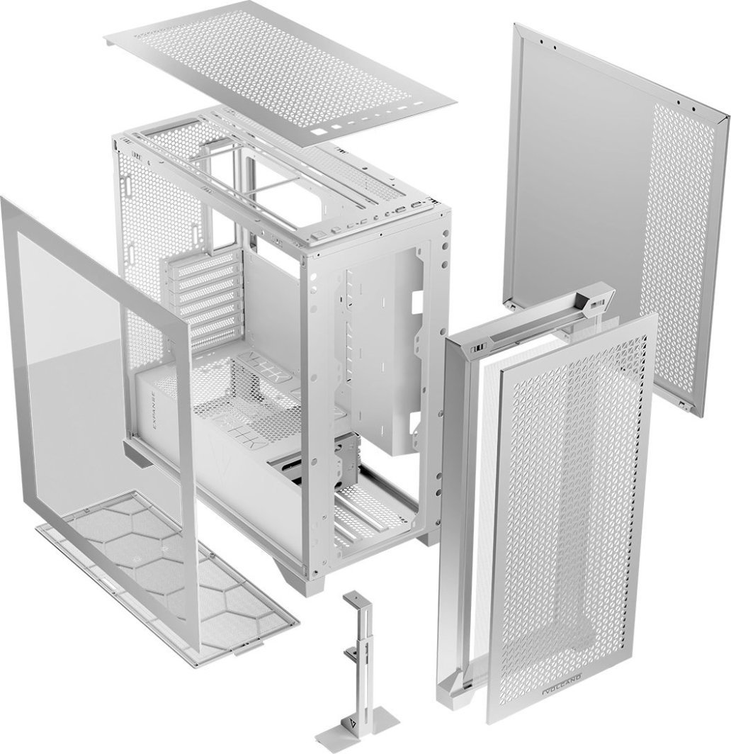 Kasë Modecom Volcano Expanse T MIDI, e bardhë, Midi Tower