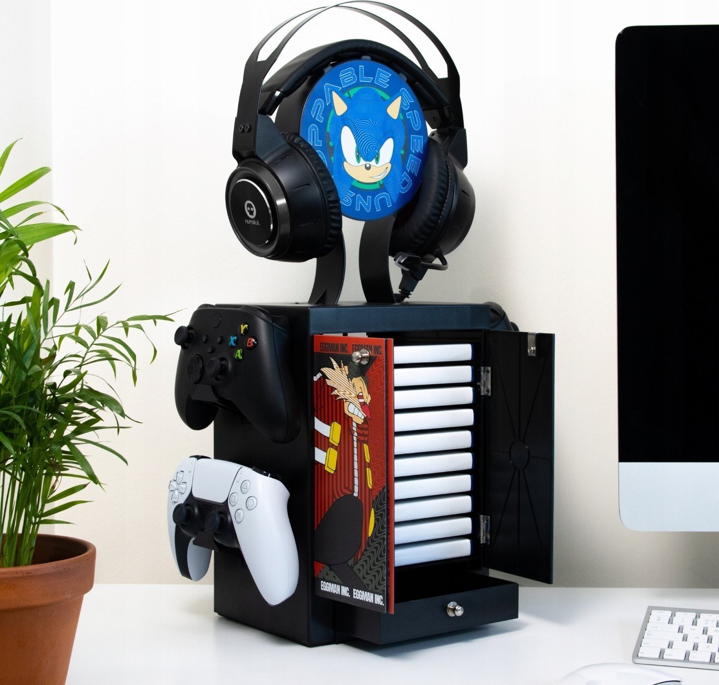 Organizues gaming Numskull Sonic the Hedgehog, 10 disqe, me mbajtëse kufjesh, shumëngjyrësh
