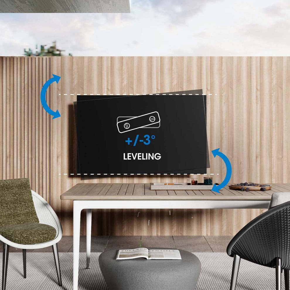 Mbajtëse muri për TV Manhattan Outdoor Full Motion, 37"-86", për ambiente të jashtme, e zezë