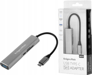Adapter USB C Kruger&amp;Matz 5in1, HDMI 4K, PD, gri
