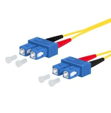 Kabllo fibër optike Metz Connect Singlemode OS2, patch duplex, 4m, e verdhë