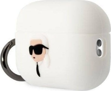Kuti mbrojtëse Karl Lagerfeld KLAP2RUNIKH për AirPods Pro 2, silikon, e bardhë