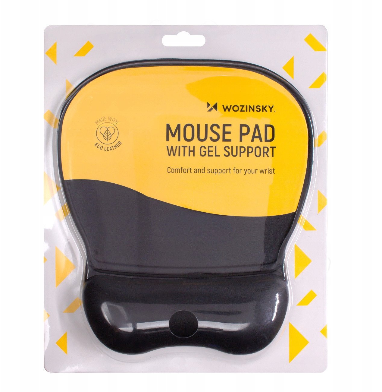 Mousepad ergonomik Wozinsky, me jastëk xheli, eco lëkurë, i madh