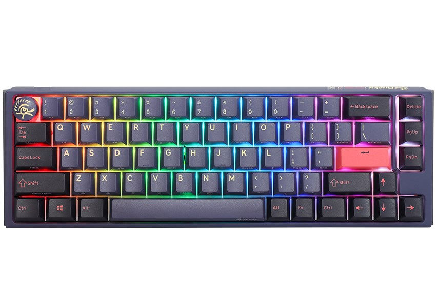 Tastierë për lojëra Ducky One 3 Cosmic Blue SF, Cherry MX Ergo Clear, RGB, e kaltër e errët