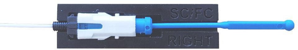 Mbajtës fibër optike EasySplicer Fiberholder SOC SC, për konektorë SC, i zi