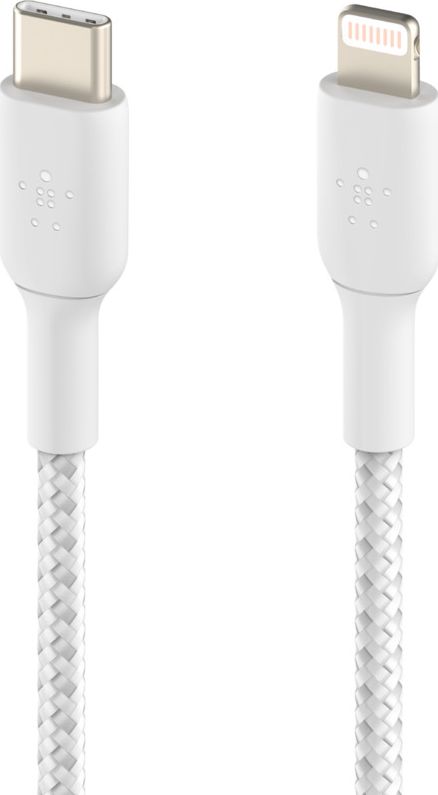 Kabllo Belkin USB-C - Lightning, 1m, e bardhë