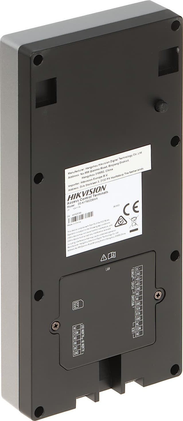 Terminal kontrolli aksesi Hikvision DS-K1T502DBWX, RFID Mifare, IP65 IK09, i zi