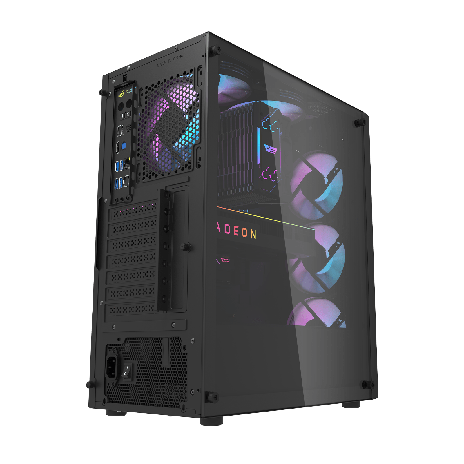 Kasë Darkflash DK351, e zezë, Midi Tower