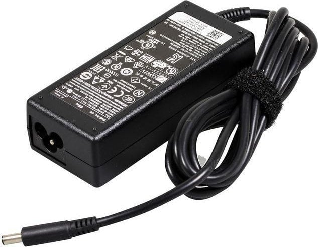 Adapter karikues për laptop Dell 65W Barrel 4.5 x 3mm, me prizë UK, i zi