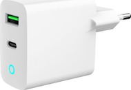 Prizë Gembird Quick-Charge me USB dhe USB-C, 20W, e bardhë Prizë Gembird Quick-Charge me USB dhe USB-C, 20W, e bardhë