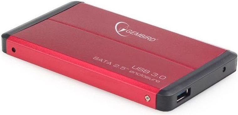 Memorie Gembird USB 3.0 për 2.5 "SATA HDD, alumini, i kuq (EE2-U3S-2-R)