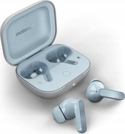 Kufje pa tela Lenovo Moto Buds, ergonomike, Glacier Blue