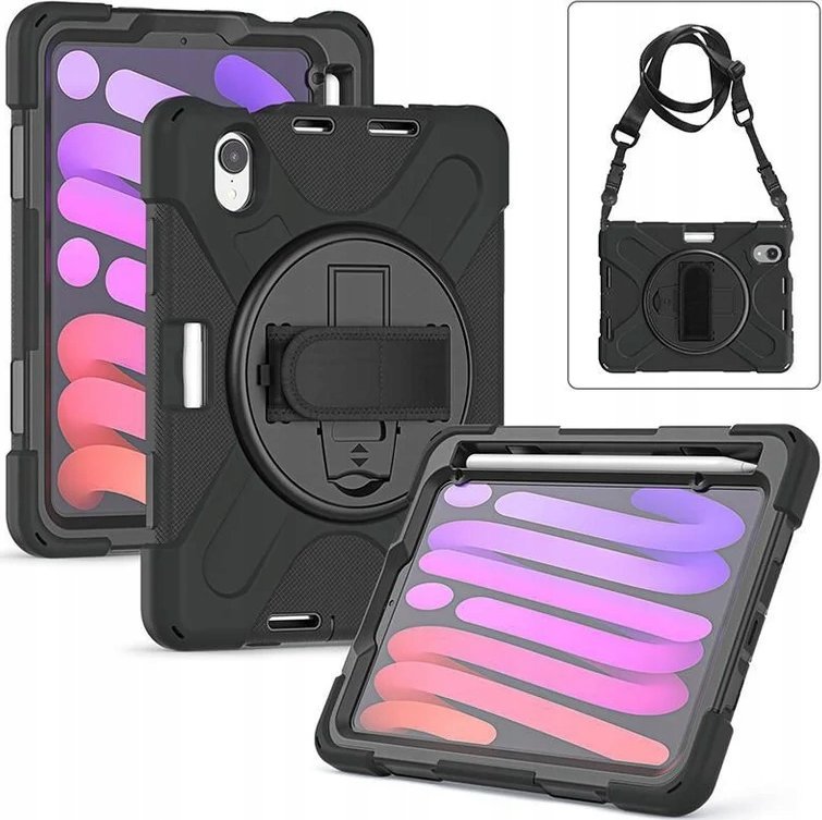 Këllëf tablet ESTUFF ES683002, 8.3", xham mbrojtës, i zi