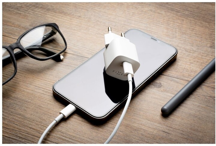 Karikues FIXED Mini USB-C, PD, 30W, USB-C - USB-C, 1m, bardhë