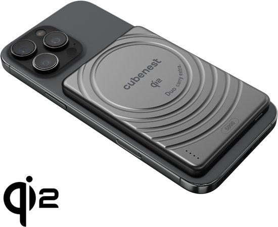 Power Bank Cubenest MagSafe, 5000 mAh, 15W Qi2, i zi