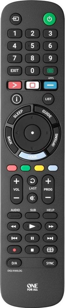 Pult universal One For All URC4912, për TV Sony, me funksion mësimi, i zi