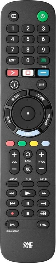 Pult universal One For All URC4912, për TV Sony, me funksion mësimi, i zi