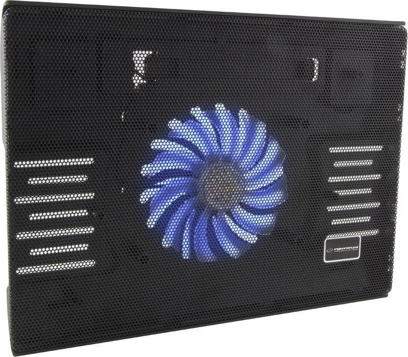 Mbështetëse ftohëse për laptop Esperanza EA142, deri 15.6 inç, me USB, e zezë