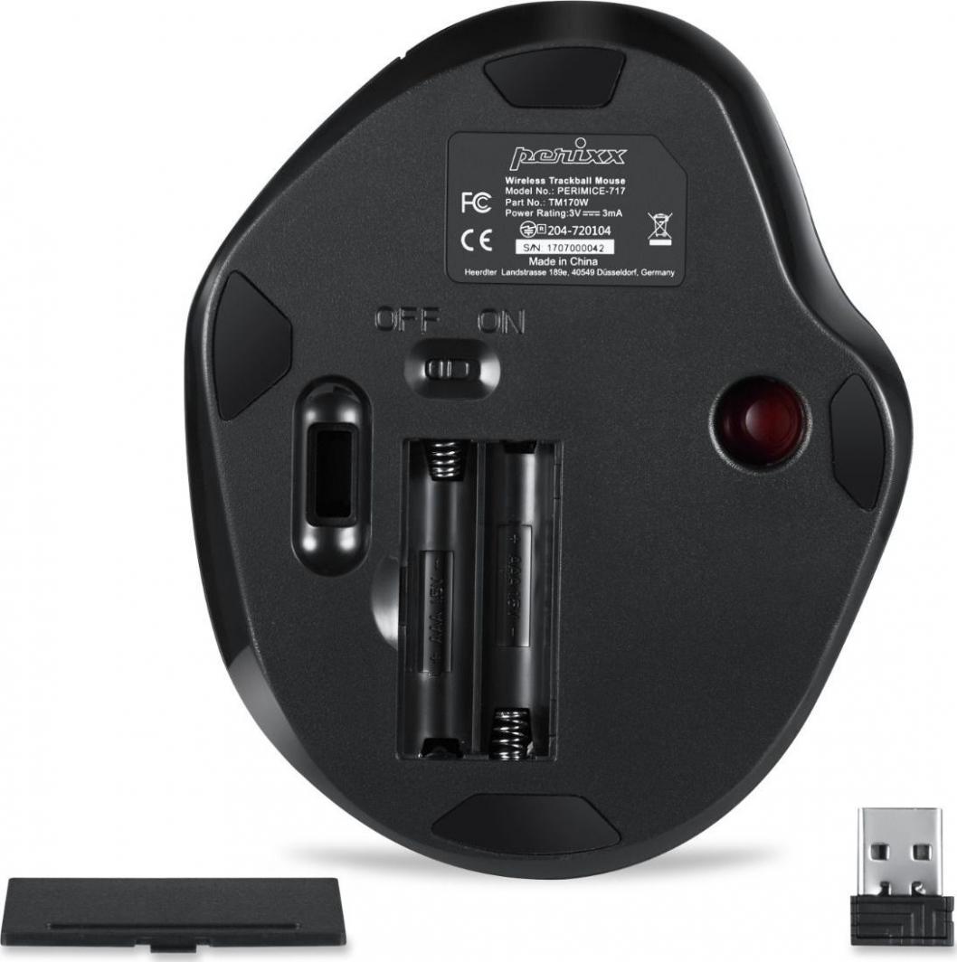 Maus Perixx Perimice-717 D, i zi dhe i kuq (11568)