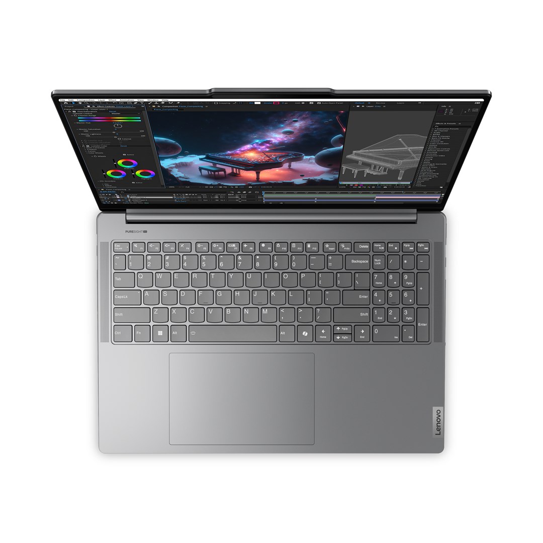 Laptop Lenovo Yoga Pro, 16", Intel 185H, 64 GB RAM, 1 TB SSD, NVIDIA GeForce RTX 4070, i hirtë