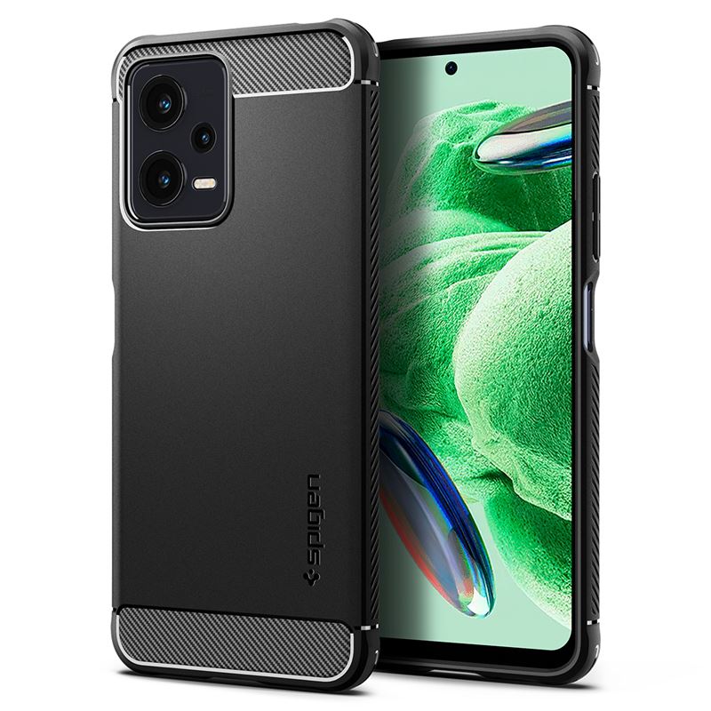 Mbështjellëse për Xiaomi Redmi Note 12 5G/ POCO X5 5G Spigen Rugged Armor, e zezë
