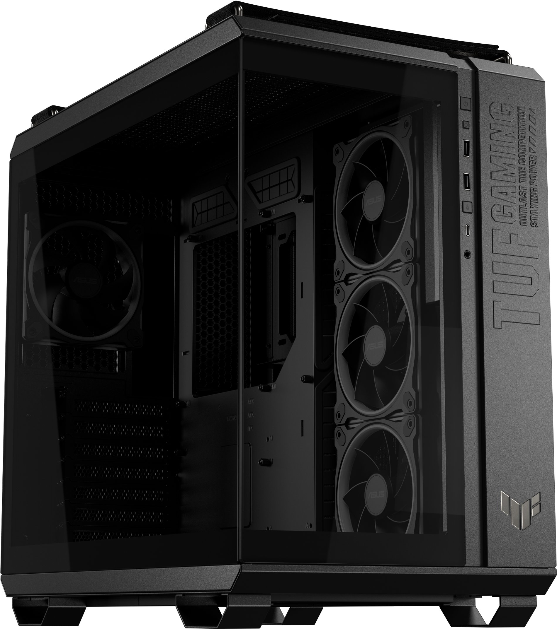 Kase PC ASUS TUF Gaming GT502 Horizon TG, ARGB, MIDI Tower, e zezë