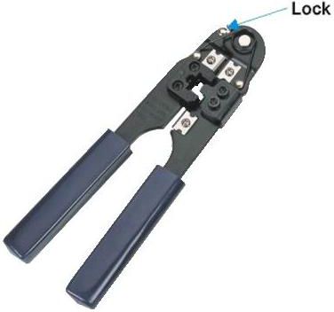 Pinca krimpuese Red Fighter RJ45, për kabllo LAN, e zezë