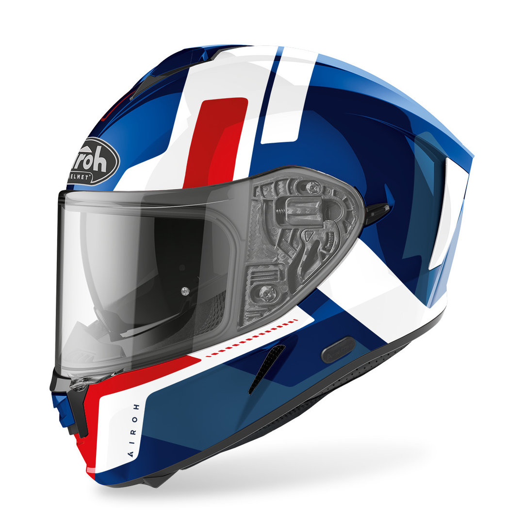 Helmetë integrale Airoh Spark Shogun 2022, madhësia 2XL, blu kuqe, shkëlqim