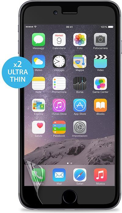 Folje mbrojtëse Puro për iPhone 6 Plus, set 2 copë, transparente