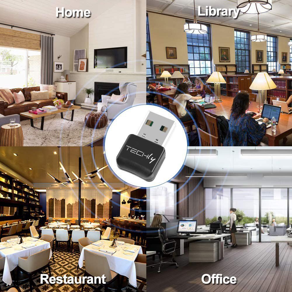 Adapter Bluetooth Techly IDATA USB BLT5, Bluetooth 5.0, rreze 10m, i zi