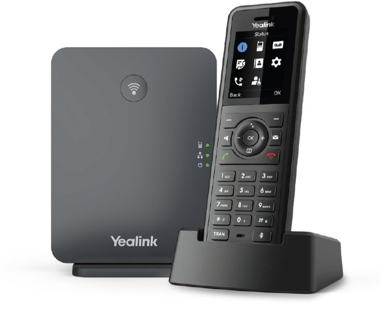 Безжичен телефон Yealink SIP W77P, DECT, VoIP SIP, црн
