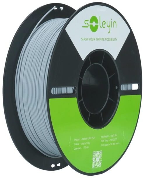 Filament 3D Creality SOLEYIN ULTRA PLA 1.75mm, 1kg, e zezë matte